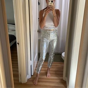 GRLFRND silver jeans